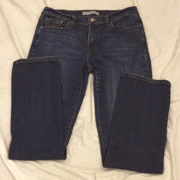 Levi’s Straight Leg Dark Wash 505 Back Flap Pocket Jeans Size 6M - Picture 2 of 7